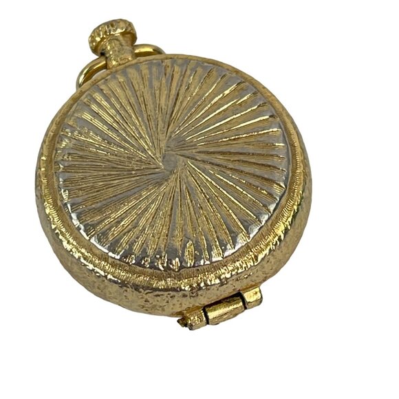 House of Fuller Vintage Gold Tone Perfume Holder Pendant With Romantic Scene Ena - Picture 5 of 9